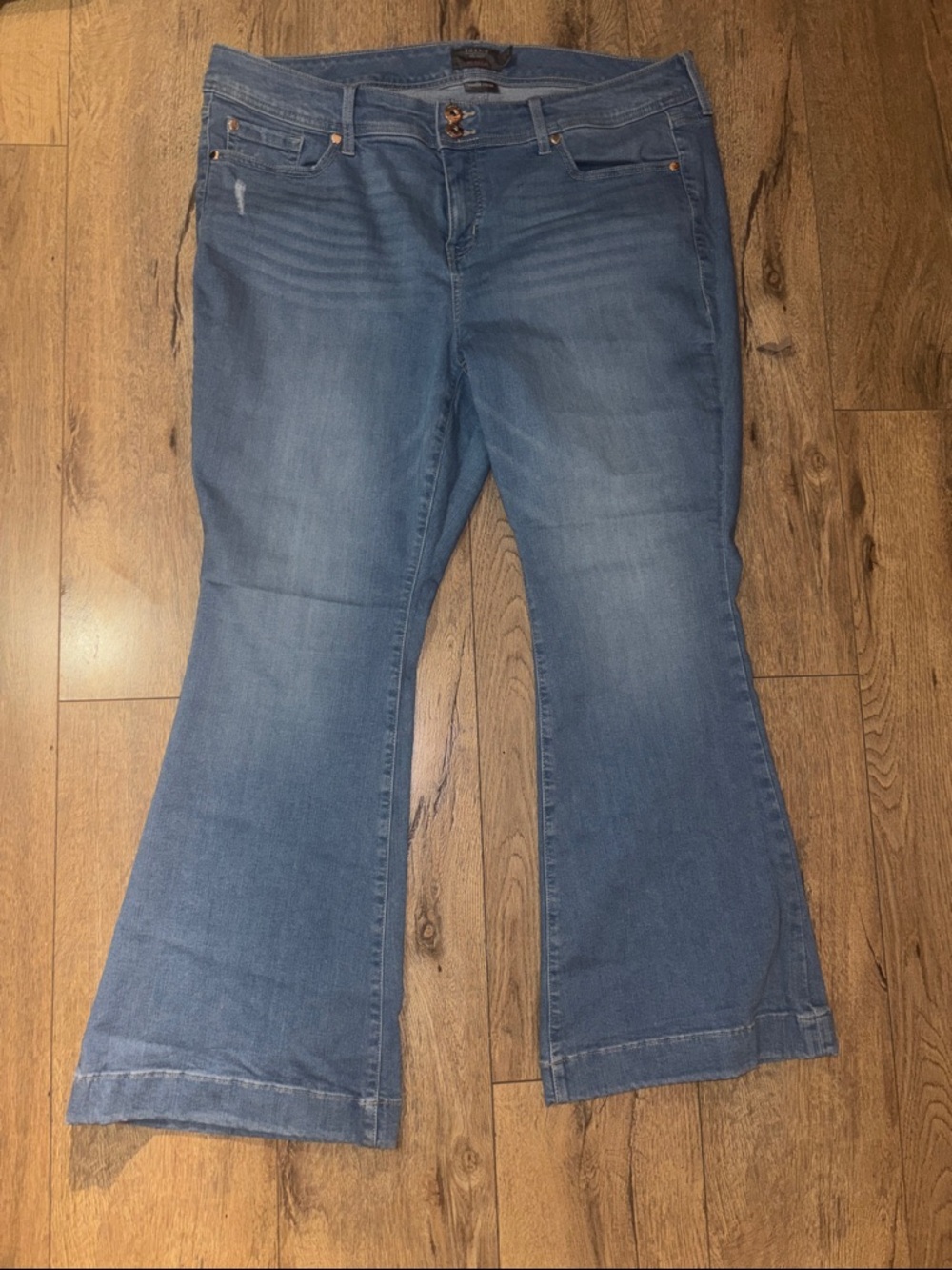 Torrid Medium Wash Flare Jeans - Blue Denim Wide Leg